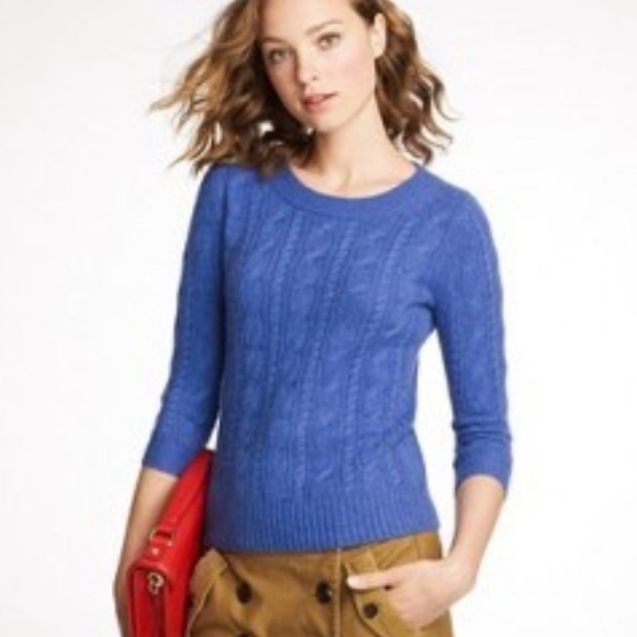 J. Crew Sweaters - J crew Italian cashmere cable sweater (green)